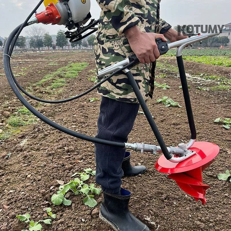 Carry Lawn Mower Tobacco Planting Drill Bits Accessories Side Hanging Lawn Mower Planting Tools Drilling Machine Pit Digger