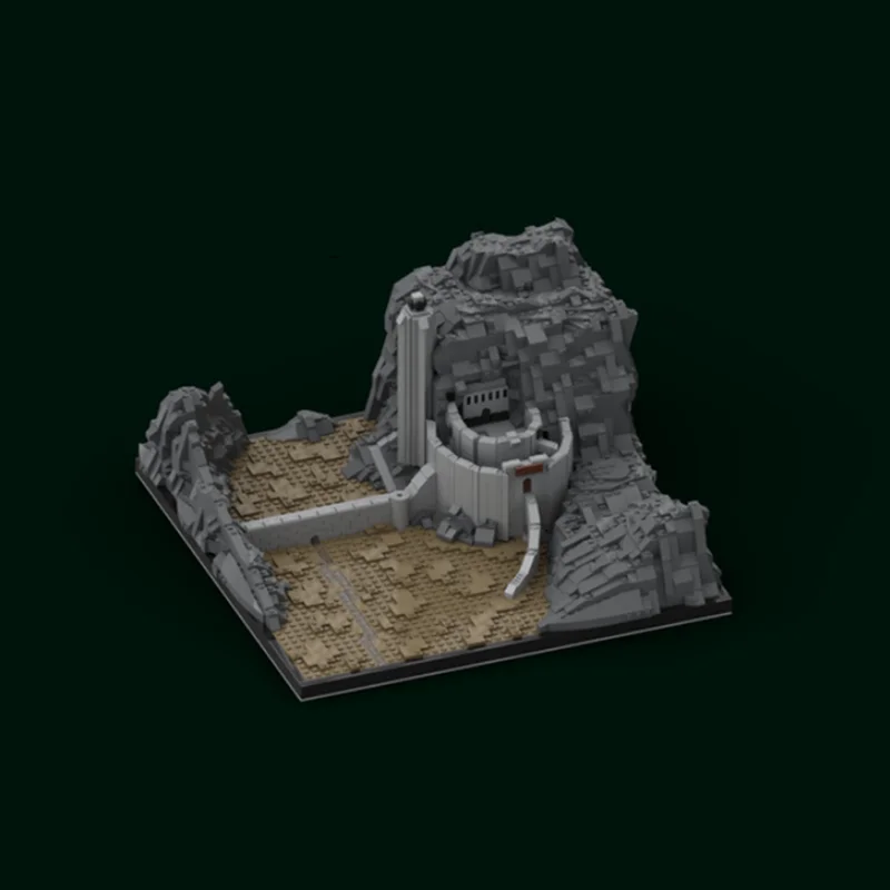 Bâtiment modulaire de 3127 pièces, modèle à microéchelle profonde du Helm de Hobbitss et des anneaux, idéal pour l'affichage et la collection