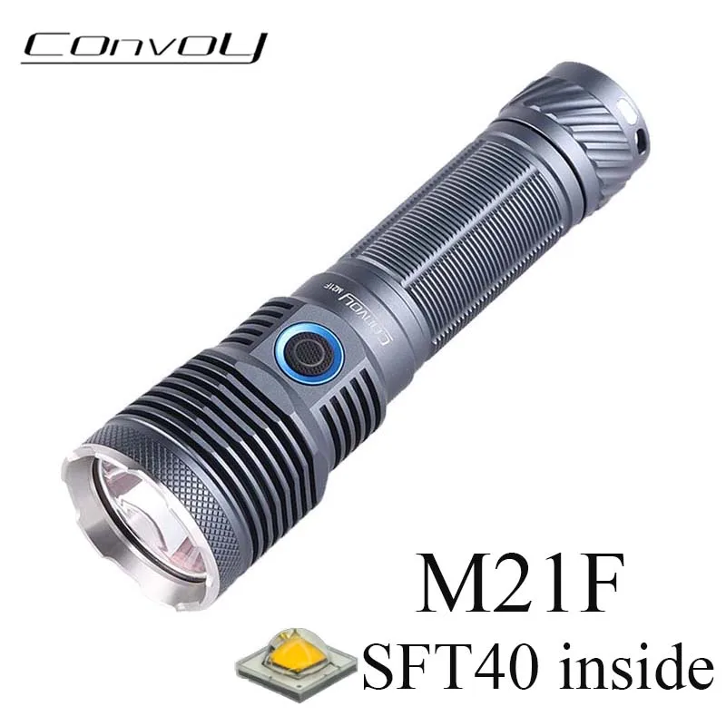 Convoy M21F Flashlight with SFT40 Led 8A High CRI 21700 Torch Light Type-C Rechargeable Linterna Powerful Camping Lamp Latarka