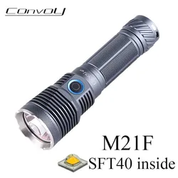 Convoy-walkie-talkie m21f,sft40 LED 8a高さ21700,トーチ,タイプc,充電式,強力なキャンプライト