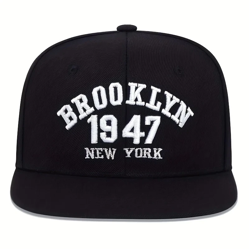 BROOKLYN 1947 Embroidery Snapback Hat AdAlt Hip Hop Caps Outdoor Sports Sun Hats Regulowana czapka z daszkiem