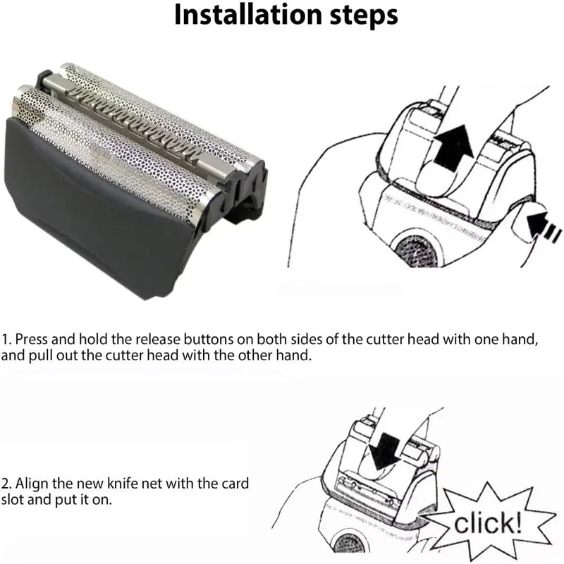 51B головка с сеткой и режущим лезвием для электробритвы Braun серии 5 510,550,60,570cc, 590cc, 590cc, 8581, 8583, 8585, 8588, 8590 бритвы