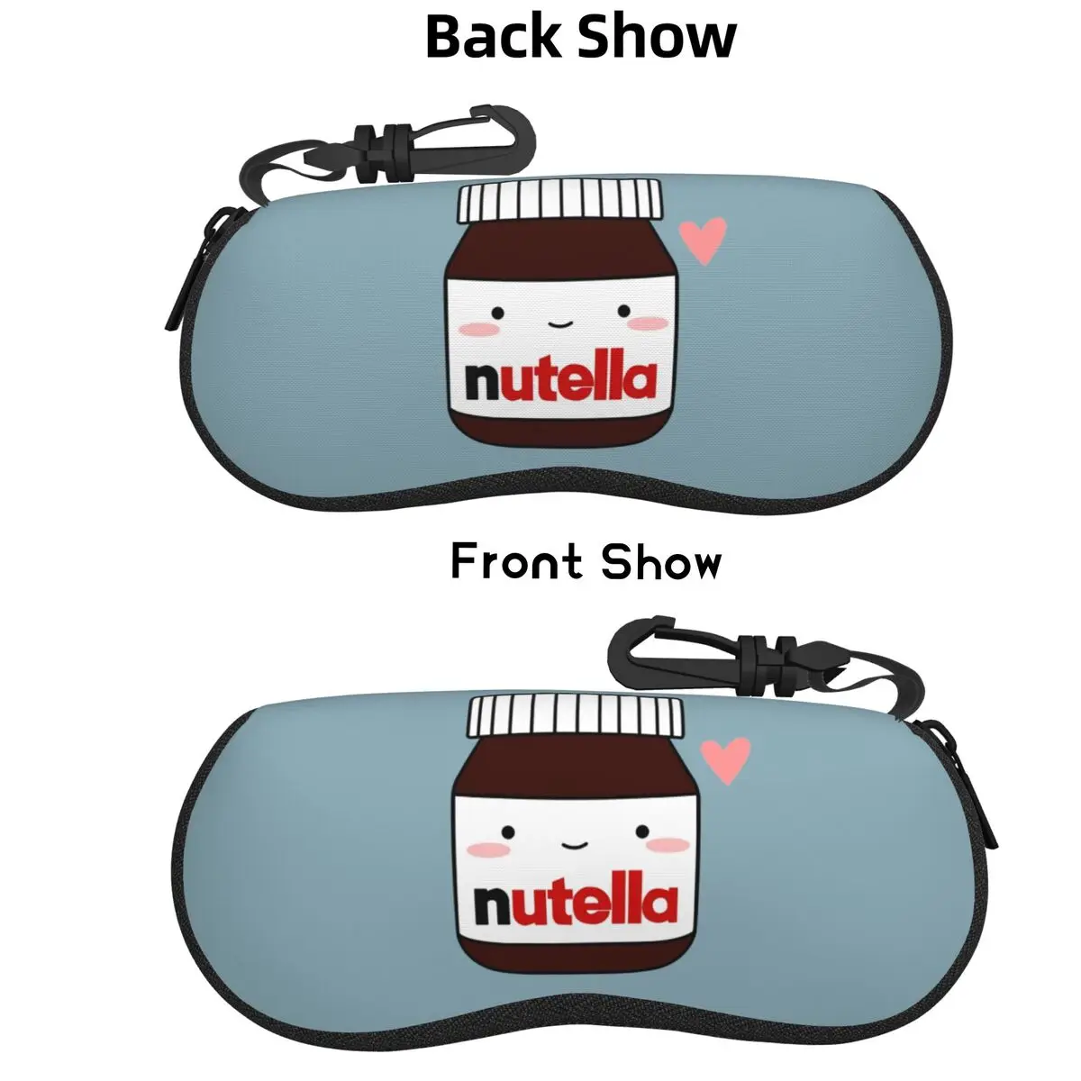 

Cute Nutella Jar Shell Glasses Case Portable Sunglasses Box Women Men Soft Eyeglass Bag Pouch