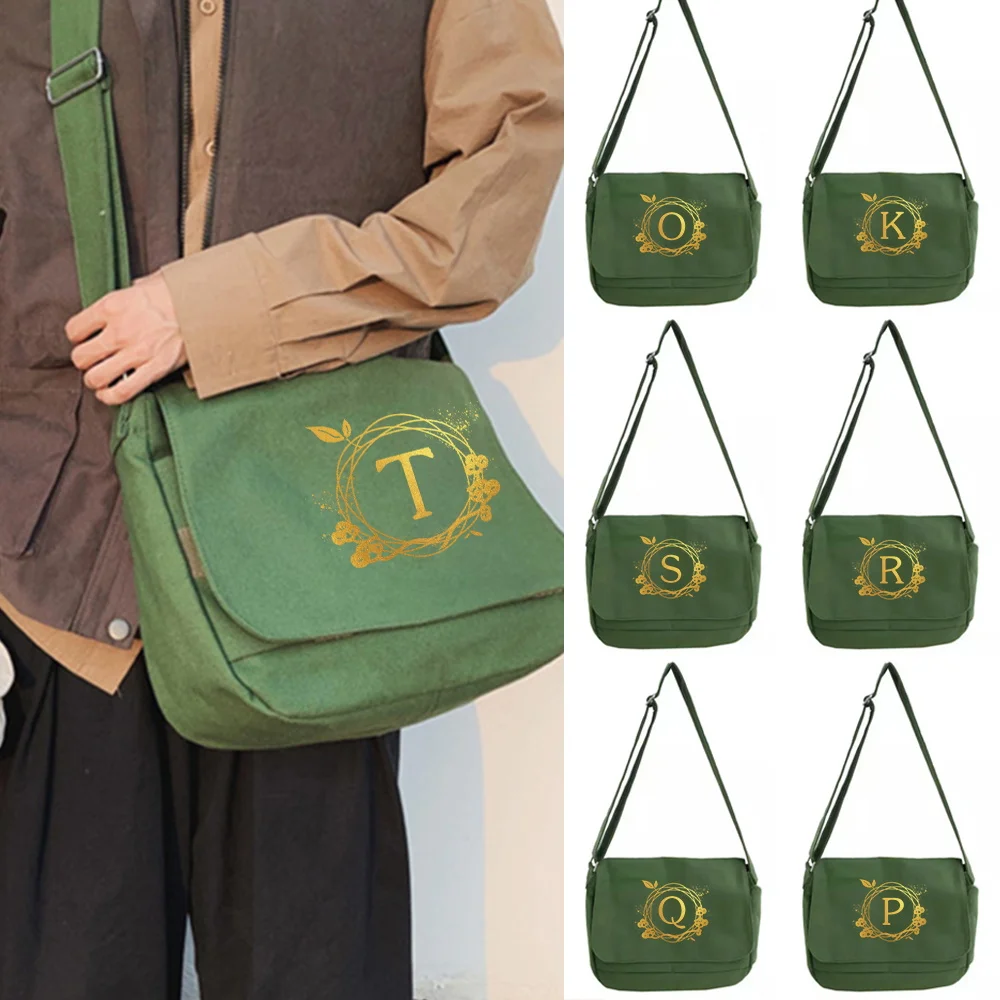 

Wreath Pattern Large Capacity Shoulder Bag Joker Crossbody Multifunctional Adjustable Shoulder Strap Commuter Bag