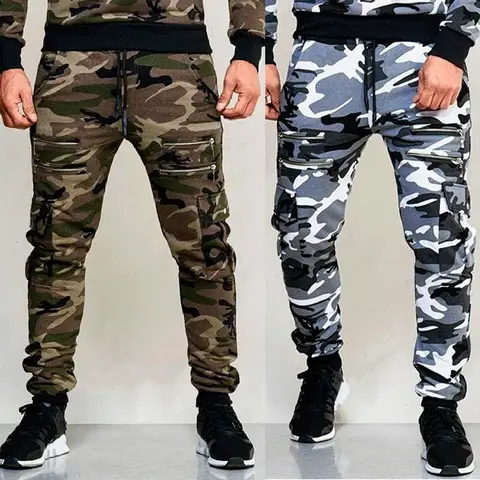 M-5X 2023 Mens Jogger Autumn Pencil Harem Pants Men Camouflage Pants Loose Comfortable Cargo Trousers Camo Joggers
