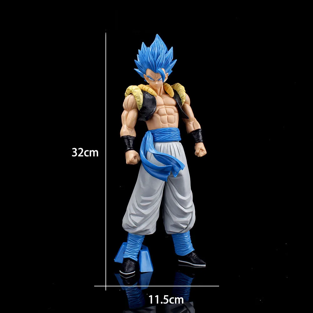 32CM Dragon Ball Super Gogeta Super Saiyan Blue Hair Standing Large Model Toy Gift Ornament action Figure bambola da collezione PVC