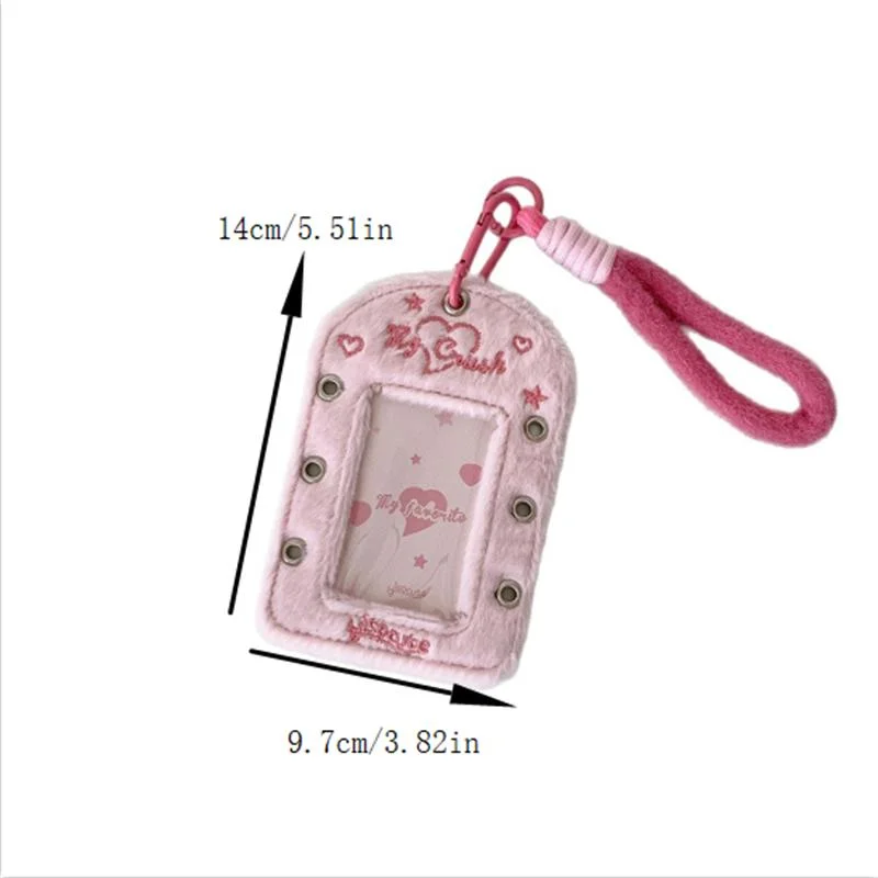 حامل بطاقات الصور الفوتوغرافية من القطيفة على شكل شريط باليه مع حبل قصير، وتخزين صور أيدول، وعرض البطاقة، وهدية قلادة أمان