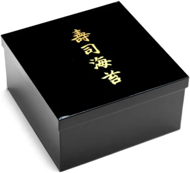 Paquete de 4 Recipientes de Aluminio para Algas Nori Japonesas para Sushi, Color Negro, Hecho en Japón, para Chefs de Restaurantes Japoneses