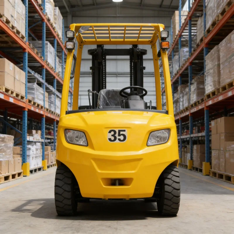 Compact Electric Forklift 1 Ton Short Chassis For Furniture Warehouse To Move Large Items Between Shelves And Loading Docks