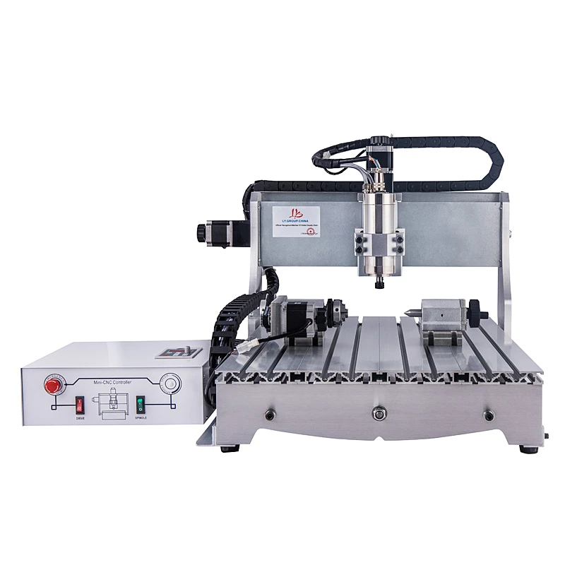 

LY CNC 6040Z Router Engraving and Milling Machine 4-Axis With 1500W VFD Water Cooling Spindle Working Range 600*400mm 110V 220V