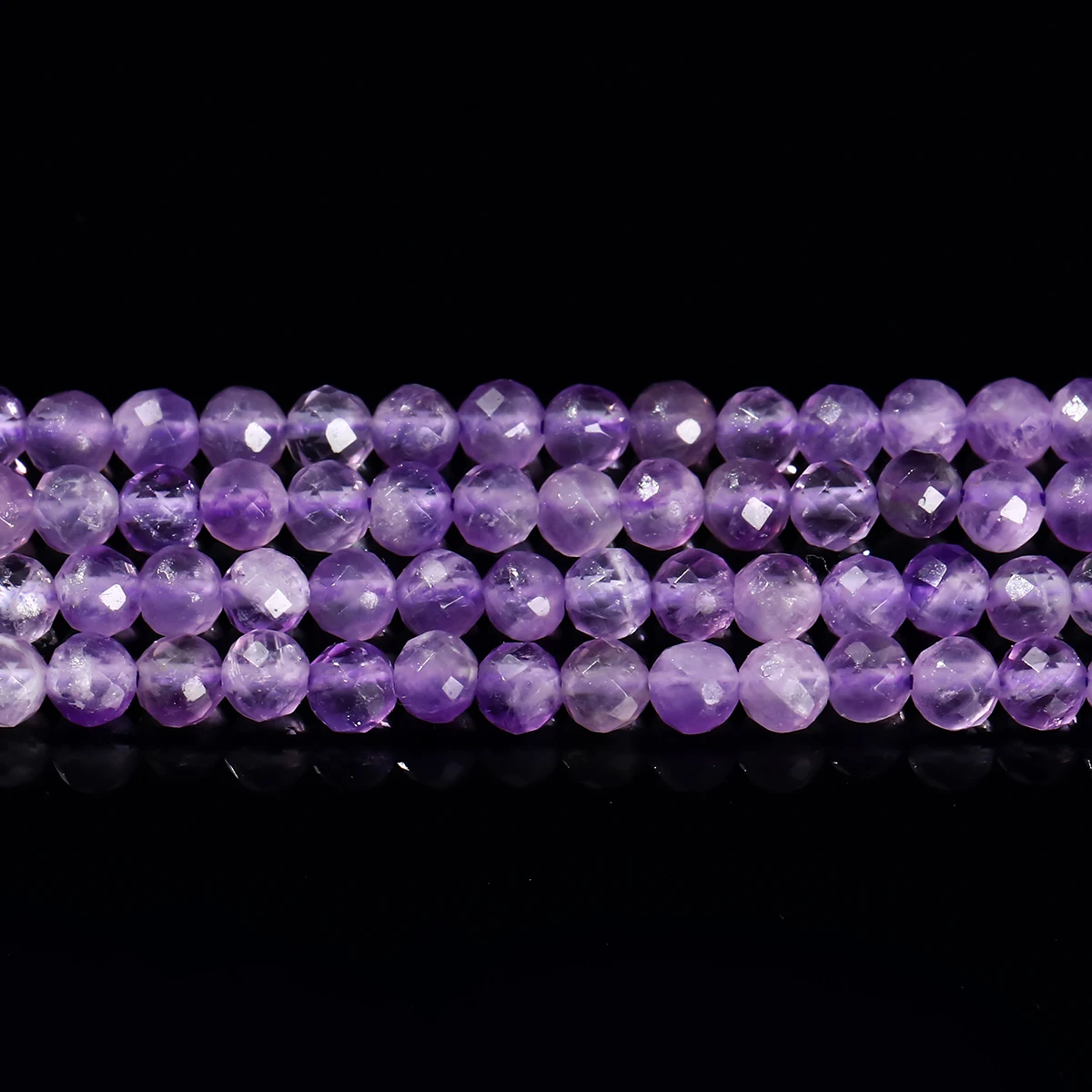 2 3 4mm Natural Stone Faceted Amethyst Bead Loose Spacer Small Beads for Jewelry Making DIY Necklace Bracelet Accessory 15