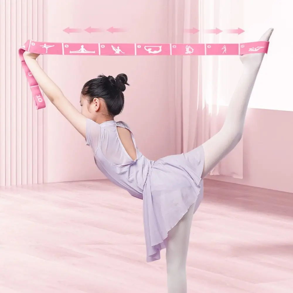 Nylon Yoga Pilates Resistance Band Stretch Strap Segmented Markings Yoga Strap Elastic Band Portable Multi-Functional