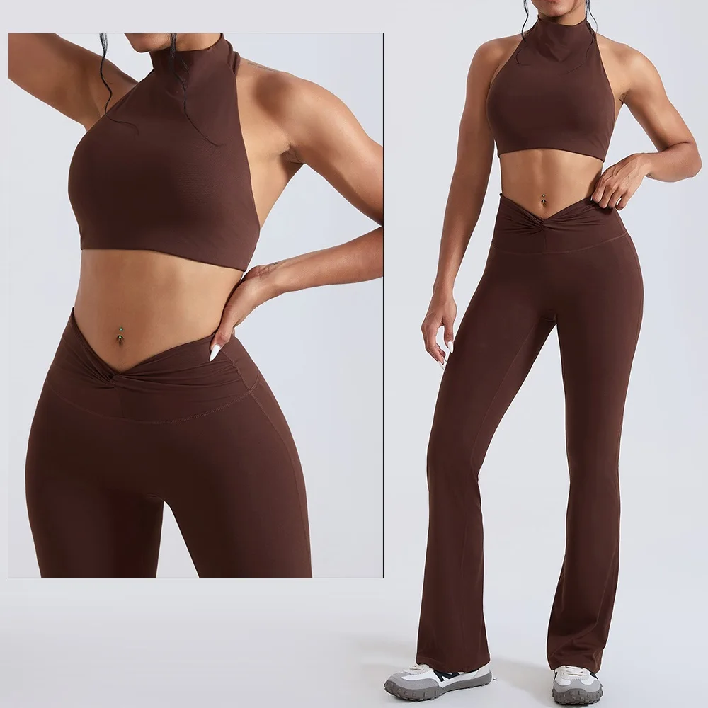 Cloud Hide Yellow Yoga Suit Gym for Woman Fitness Set Sports Tracksuit Bra Top Pants XL Workout Pilates Outfits Running Clothes - Image 5