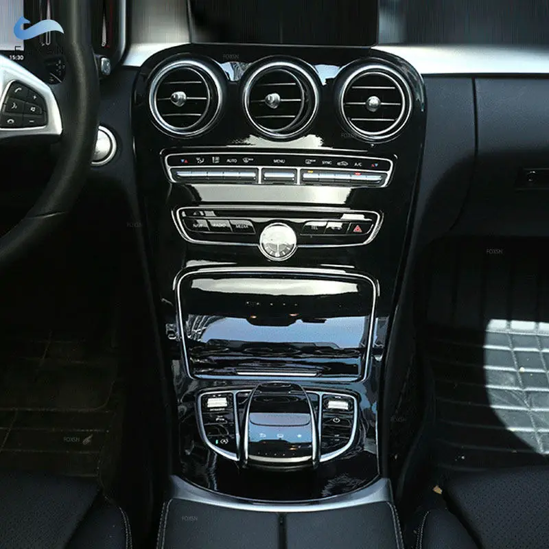 Pannello Decorativo per Console Centrale in ABS per Mercedes Benz Classe C W205 2015-2018 e Classe GLC X253 2016-2019