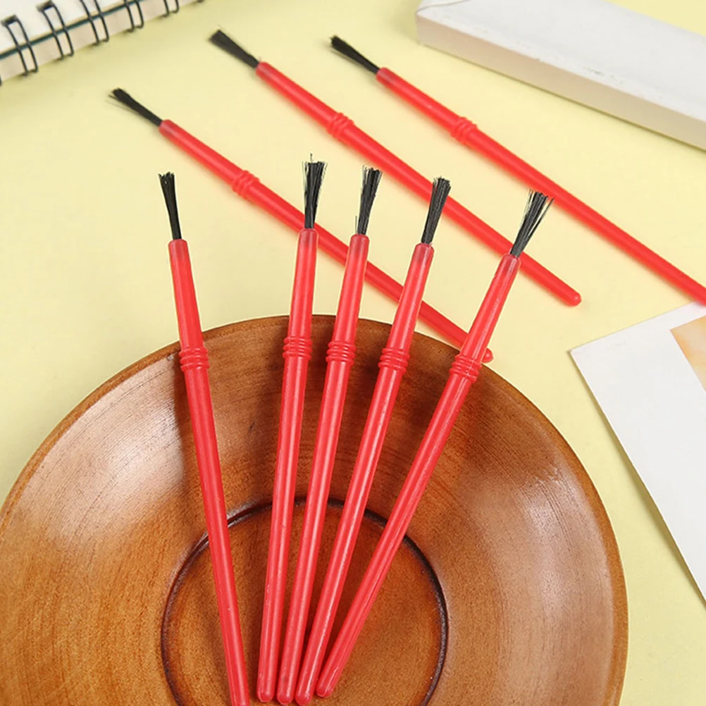 100 قطعة من فرش الطلاء بألوان مائية من الأكريليك، فرش رسم زيتية سهلة التعامل مع طرف رفيع للمشروعات الفنية للاستخدام المدرسي #4