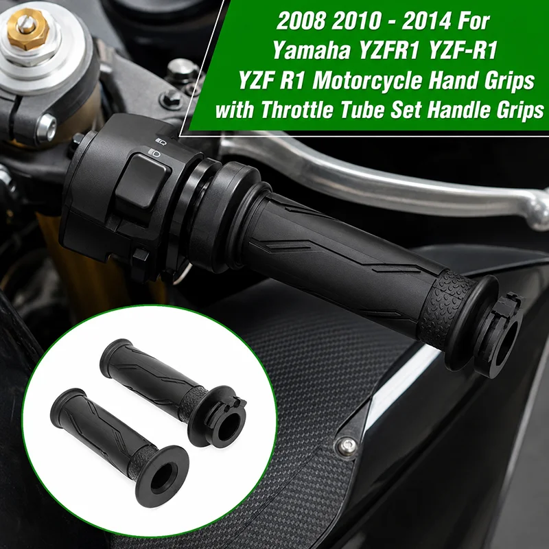 2008 2010 - 2014 For Yamaha YZFR1 YZF-R1 YZF R1 Motorcycle Hand Grips with Throttle Tube Set Handle Grips
