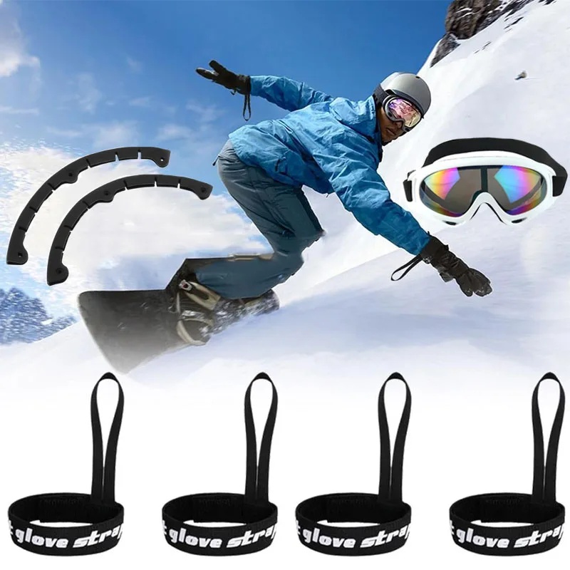 Guante deportivo con correa de seguridad, guantes de esquí, correa elástica para muñeca, esposas, barra de protección para Snowboard, Protector de puntas para Snowboard, accesorio de ajuste