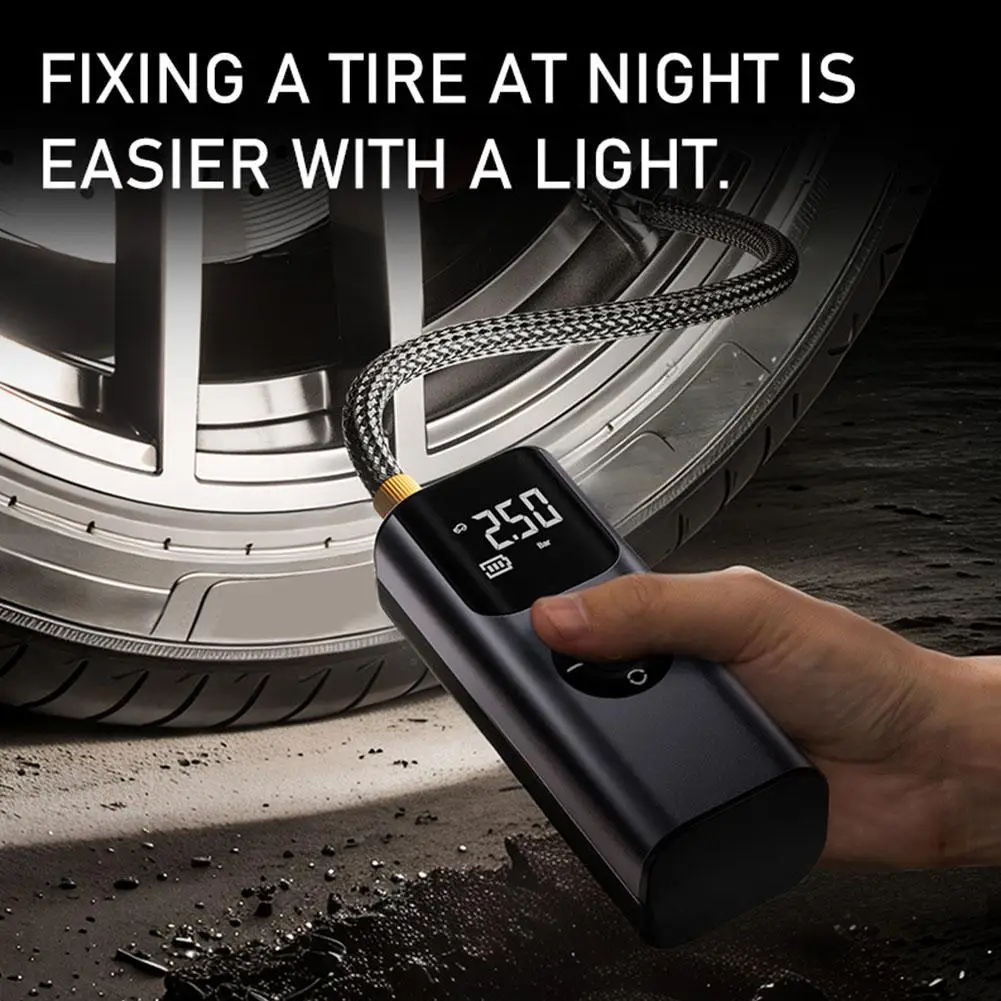 Vehicle-mounted Air Pump Wireless Portable Touch Screen Tire Pressure Tire Car Digital Motorcycle Display T6O9