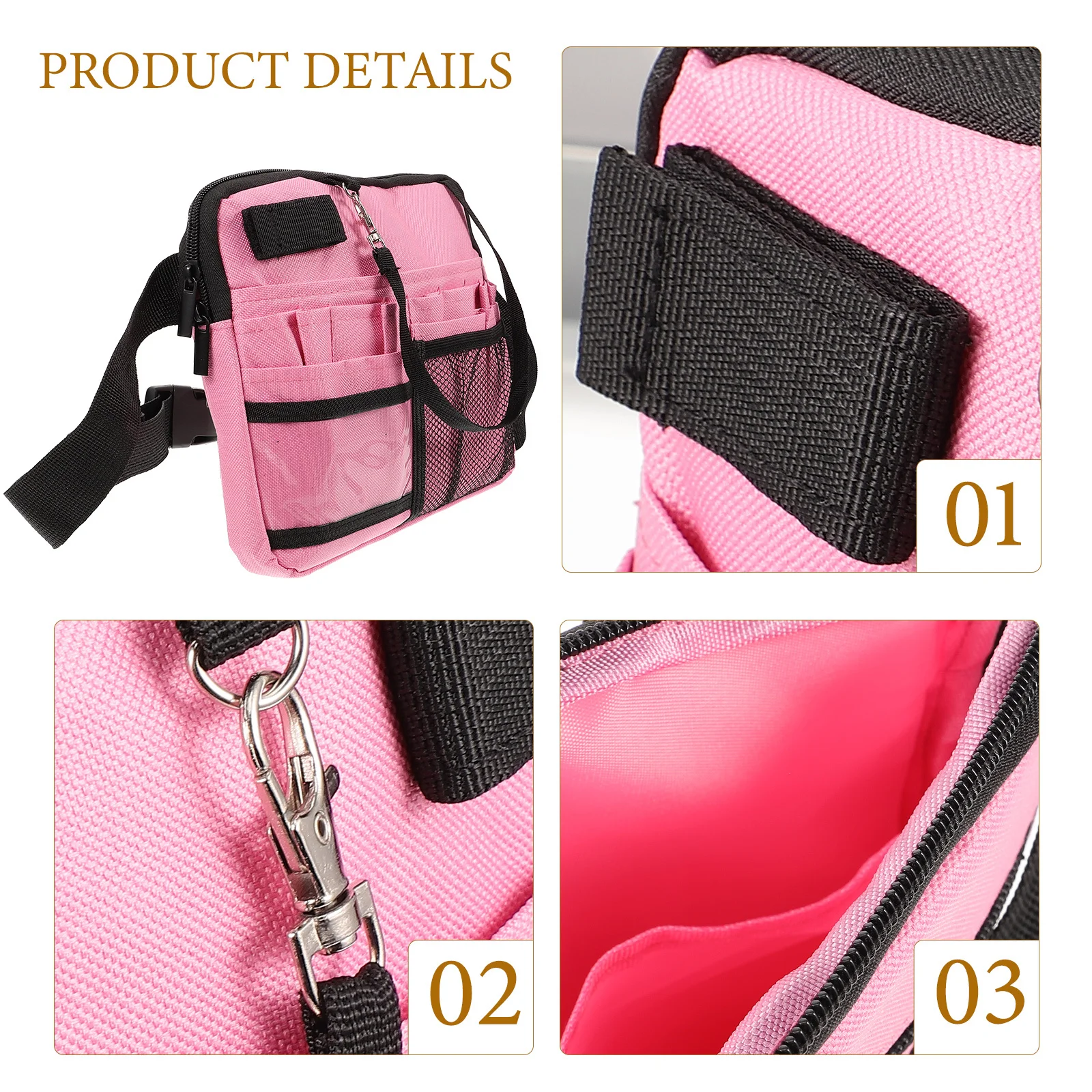 

Nurse Waist Bag Large Capacity Pink Tool Belt Portable Tool Pouch for Nurse Nursing Fanny Pack for Tools Nursing Fanny Pack