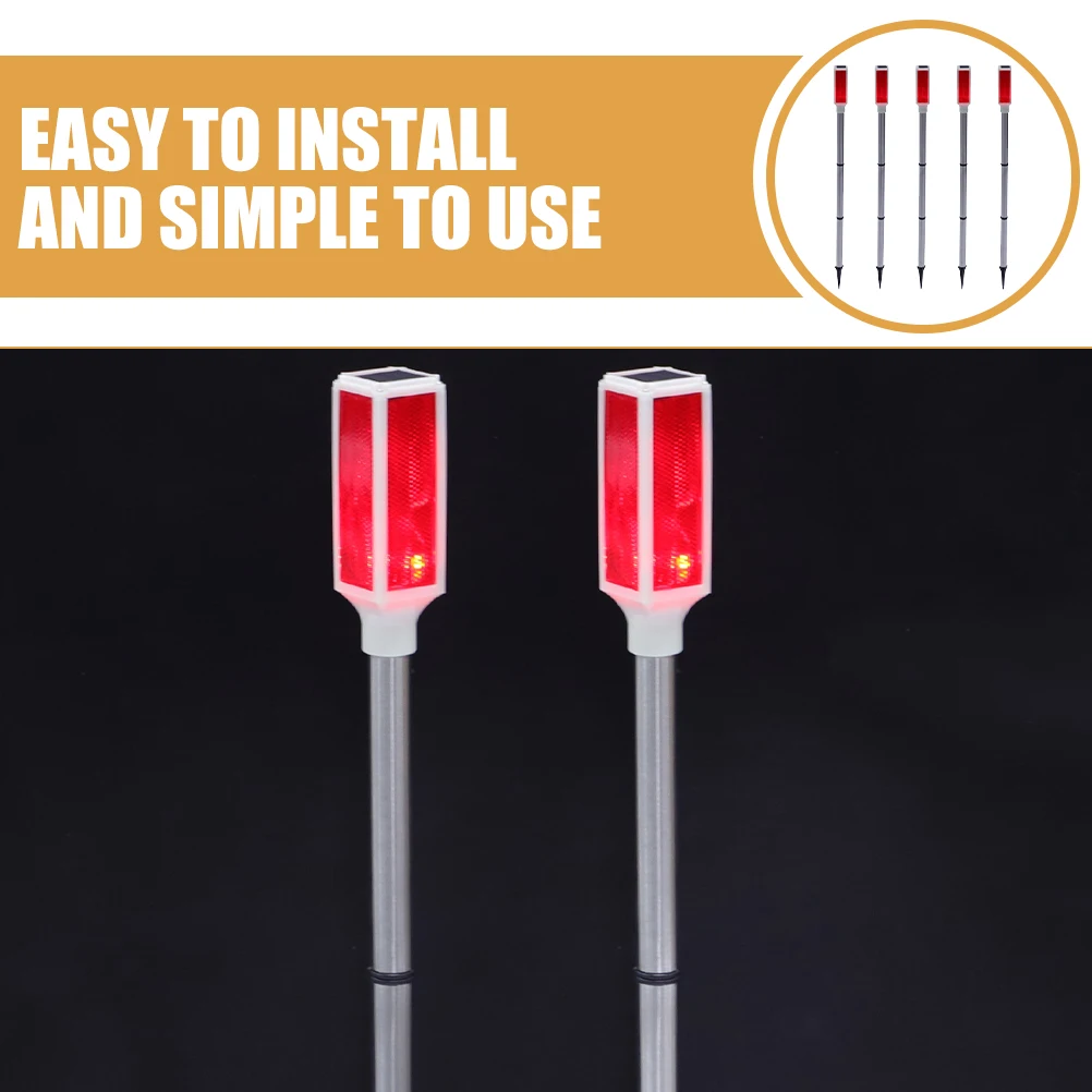 

5pcs Solar Lights Strobe Warning Solar Light For Warning Garden Road Traffic Led Flashing Signal Barricade Plug Outdoor