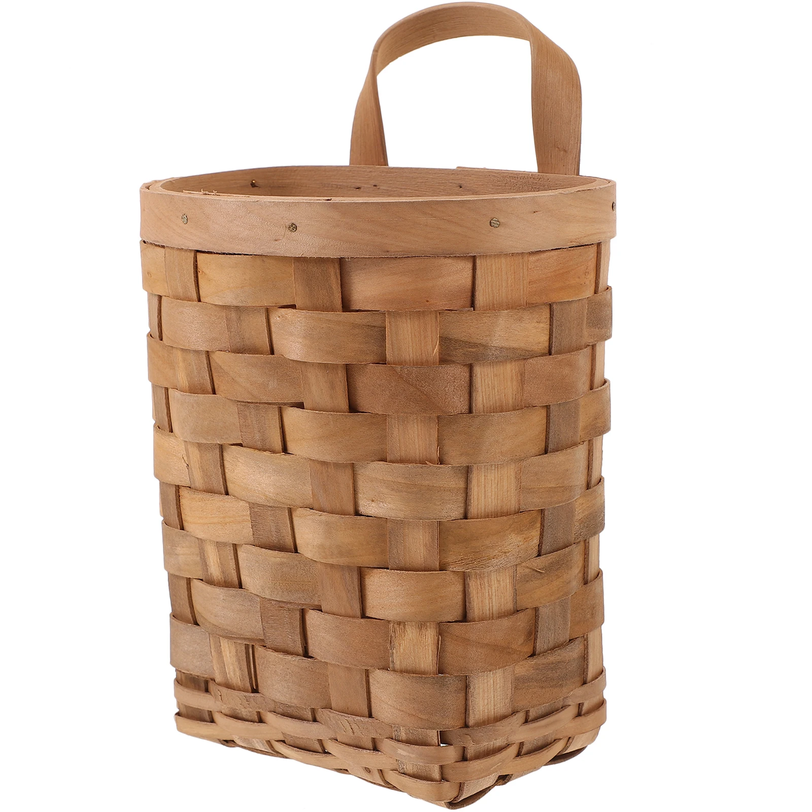 

Wooden Wall Hanging Organizer Woven Storage Baskets For Kitchen Bedroom Bathroom Makeup Kids Daily Essentials Nordic Style