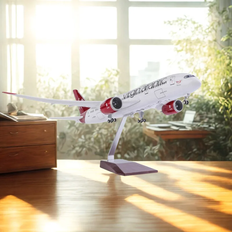 

47CM 787 Virgin Model Airplanes Toy B787 Dreamliner Aircraft 1/130 Plastic Resin Model Plane Diecast Kids Toys For Boys