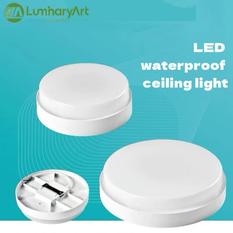 LED Bathroom Waterproof Ceiling Light Balcony Bedroom Kitchen Circular Ceiling Lamp Outdoor Garden Porch IP65 Waterproof Light