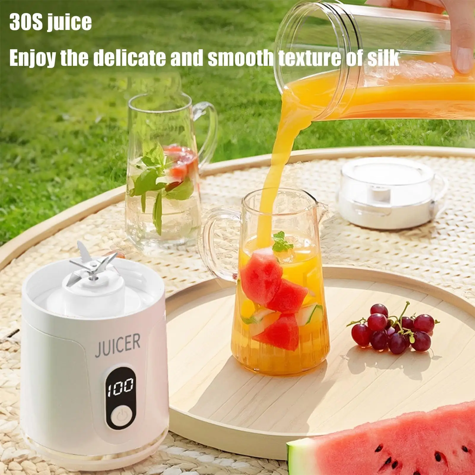 Electric Juicer fruit Vegetable Juice Maker Machine Portable Kitchen Gadgets with Digital Display Mixer for Juicing Citrus Lemon