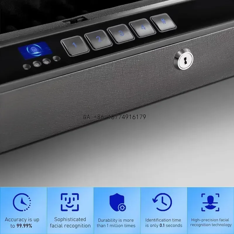 wmwmnu Small safe, anti-fall and anti-theft tactical case, facial recognition fingerprint password to unlockODM OEM