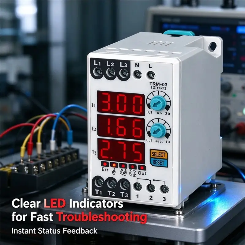 Stock QuantitySingle Phase Motor Protection Relay For Samwha-Dsp TRM 03 Digital Overload Asymmetry Thermal Relay