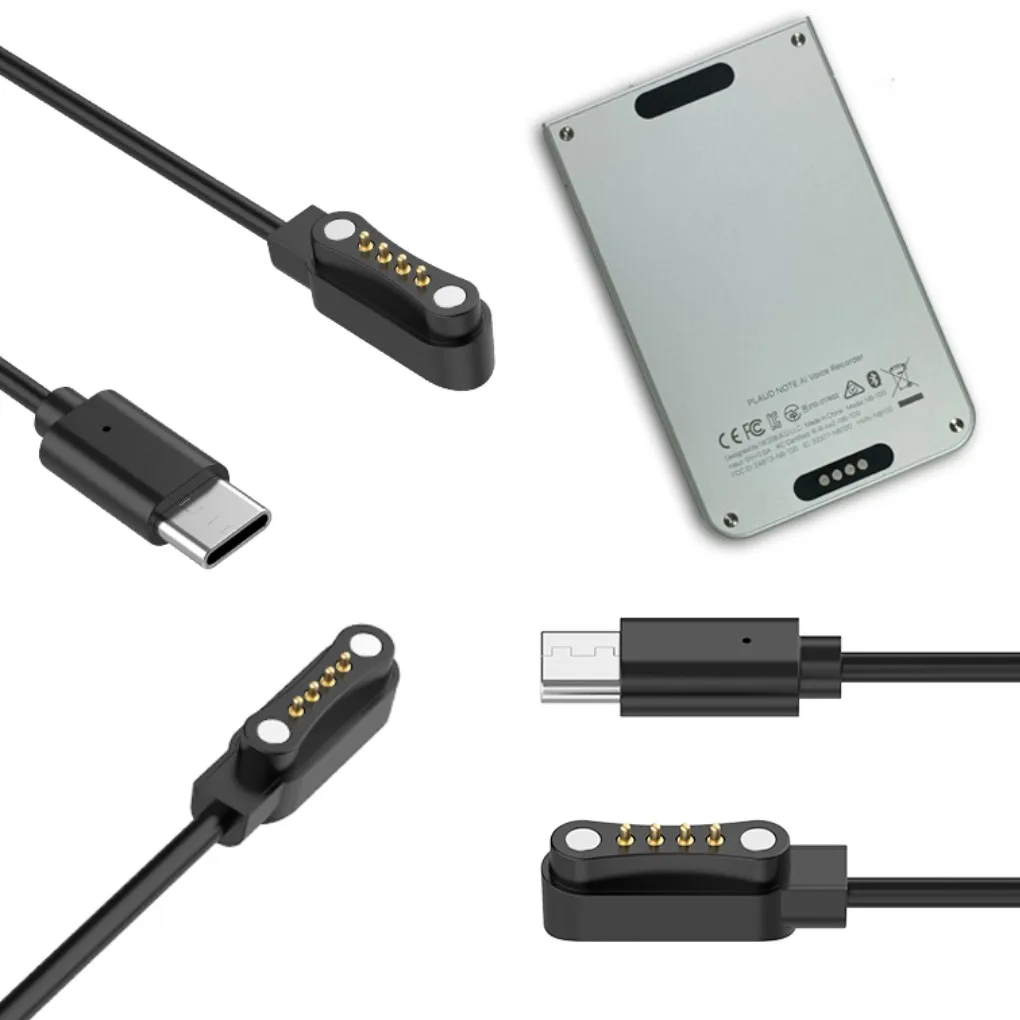 Magnetic Type C Charging Cable for Plaud Note & Note Pro AI Voice Recorder 3.3FT 1M Durable Fast Charging Replacement Cord