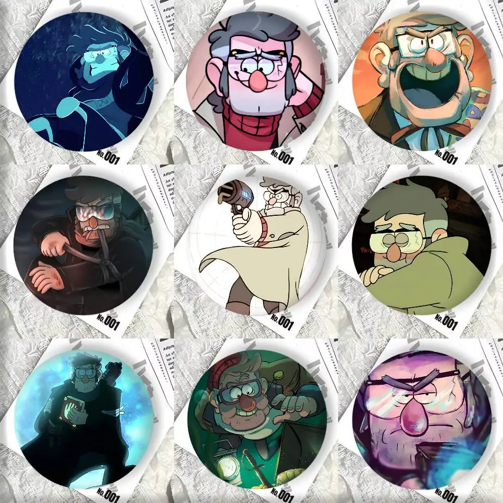 Classic Cartoon Anime G-Gravity F-Falls Stanford Pines Manga Badge Tinplate DIY Backpack Clothing Accessories Jewelry Pins