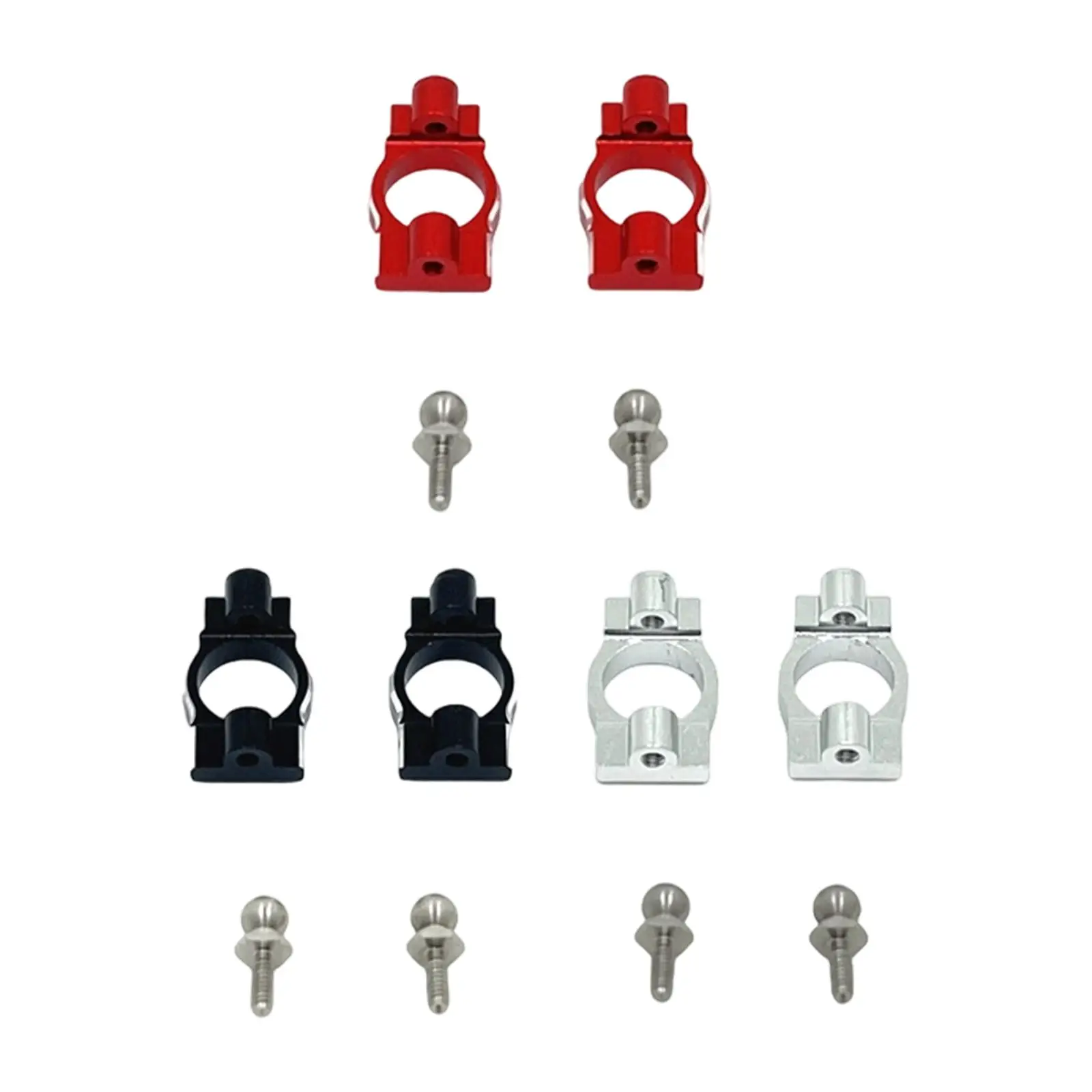

RC Car Caster Blocks C Hubs Easy Installation Modification Sturdy Metal C Seat Carrier Spare Parts for 244016 1/24 Model Cars