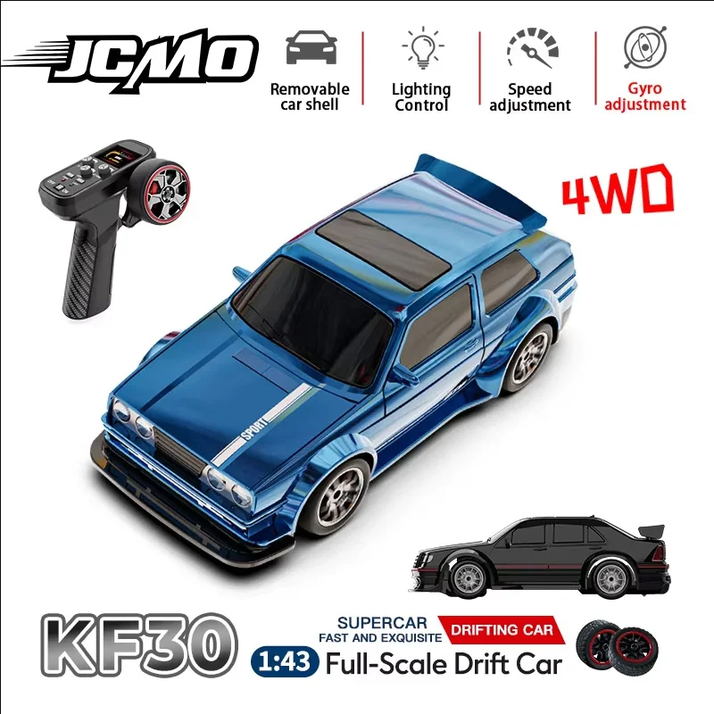 KF30 1:43 4WD Drift Racing RC Car With Gyroscope Speed Real Lighting and Damping High Speed Remote Control Cars For Kids Toy