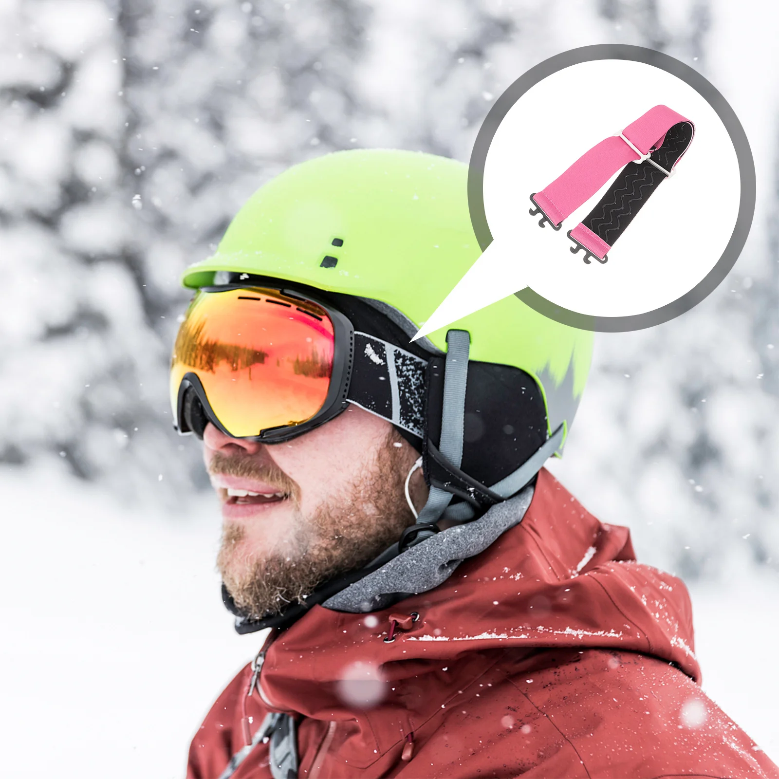 

Ремешок для лыжных очков, эластичный, прочный, регулируемый, эластичные очки для занятий спортом на открытом воздухе, сменный ремешок для очков для лыжных принадлежностей