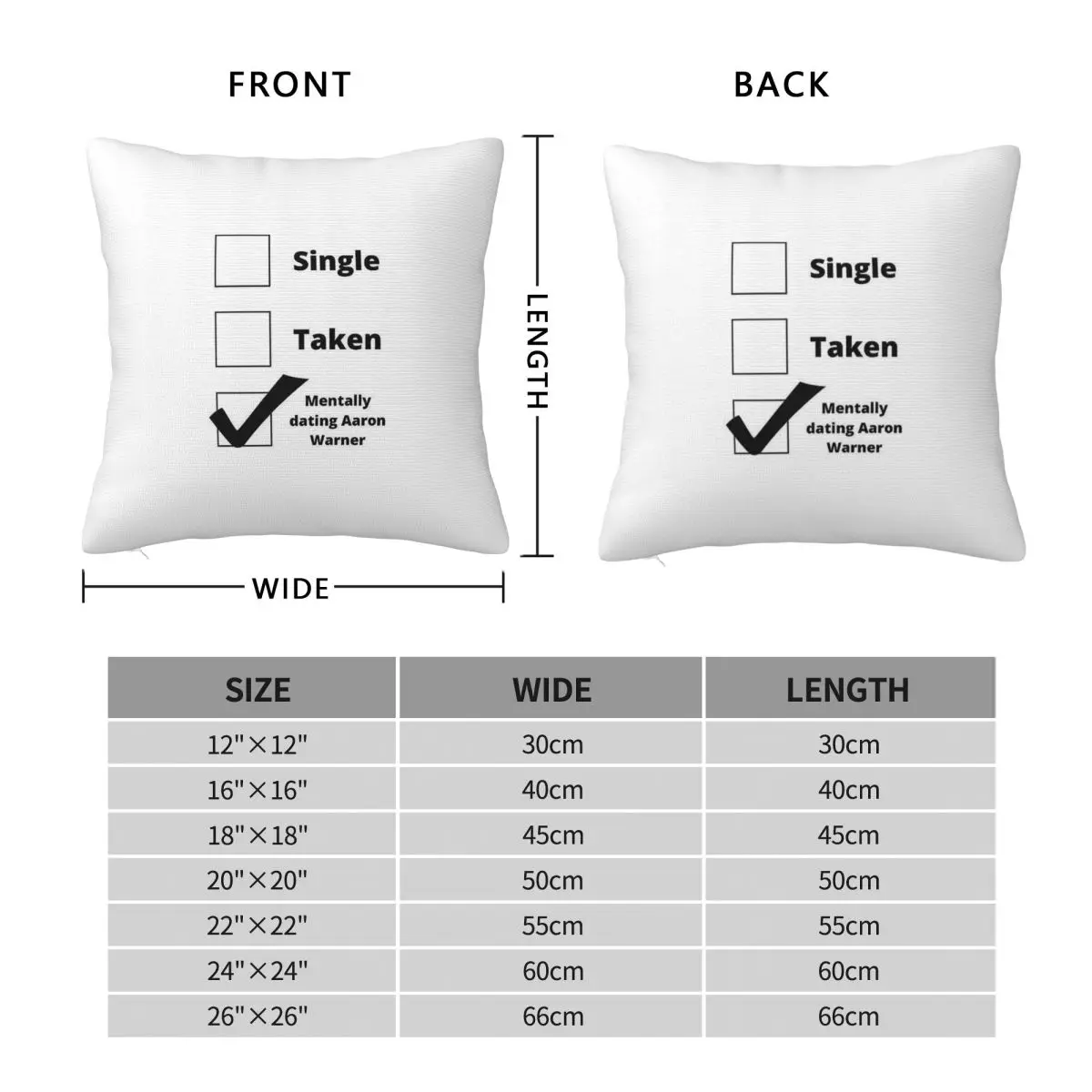 Mentally Dating Aaron Warner Square Pillowcase Polyester Linen Velvet Creative Zip Decorative Sofa Cushion Cover 18