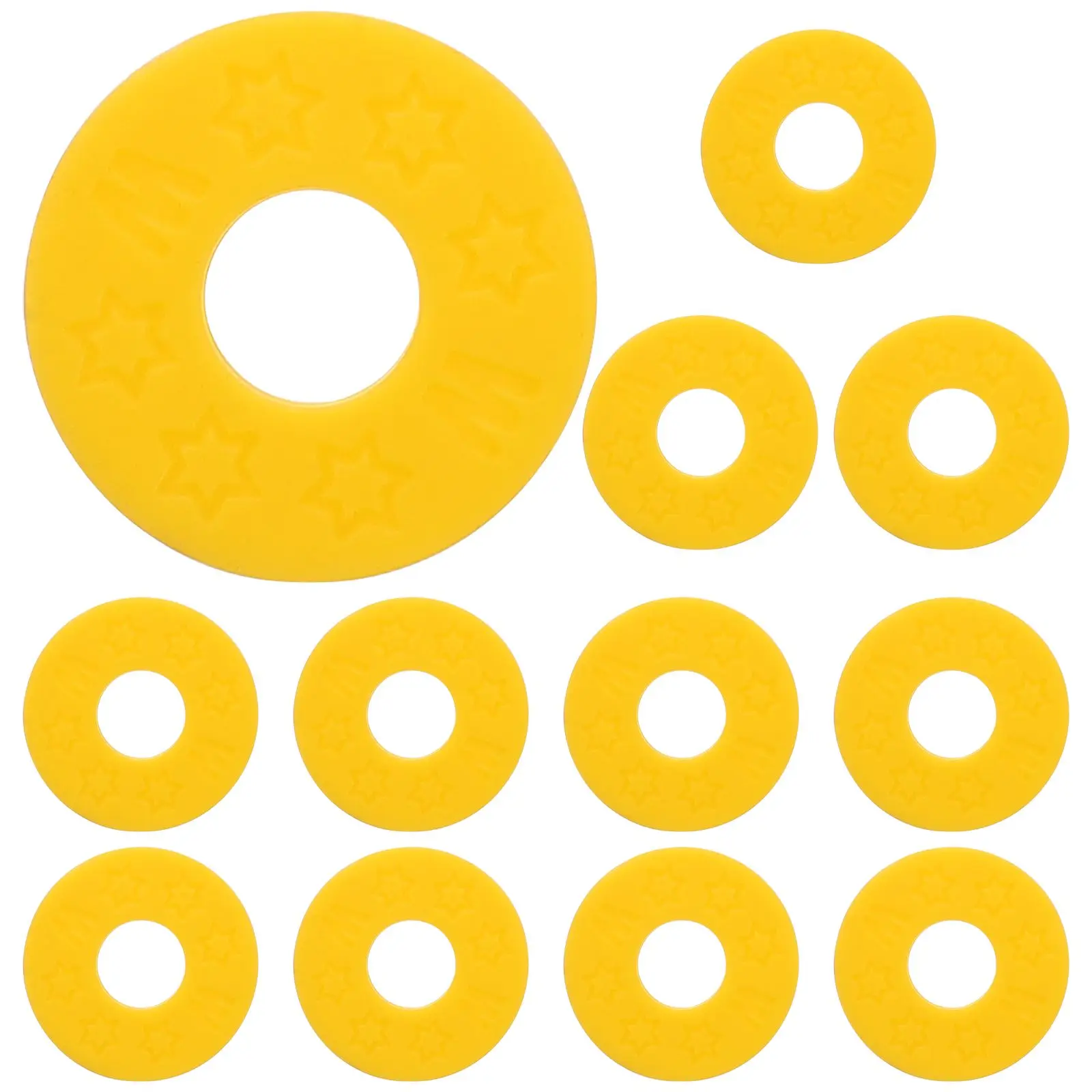 

12 Pcs Guitar Strap Buckle Locks Anti Drop PE Washers Electric Acoustic Bass Strap Blocks Accessories Safe Fixation Pad