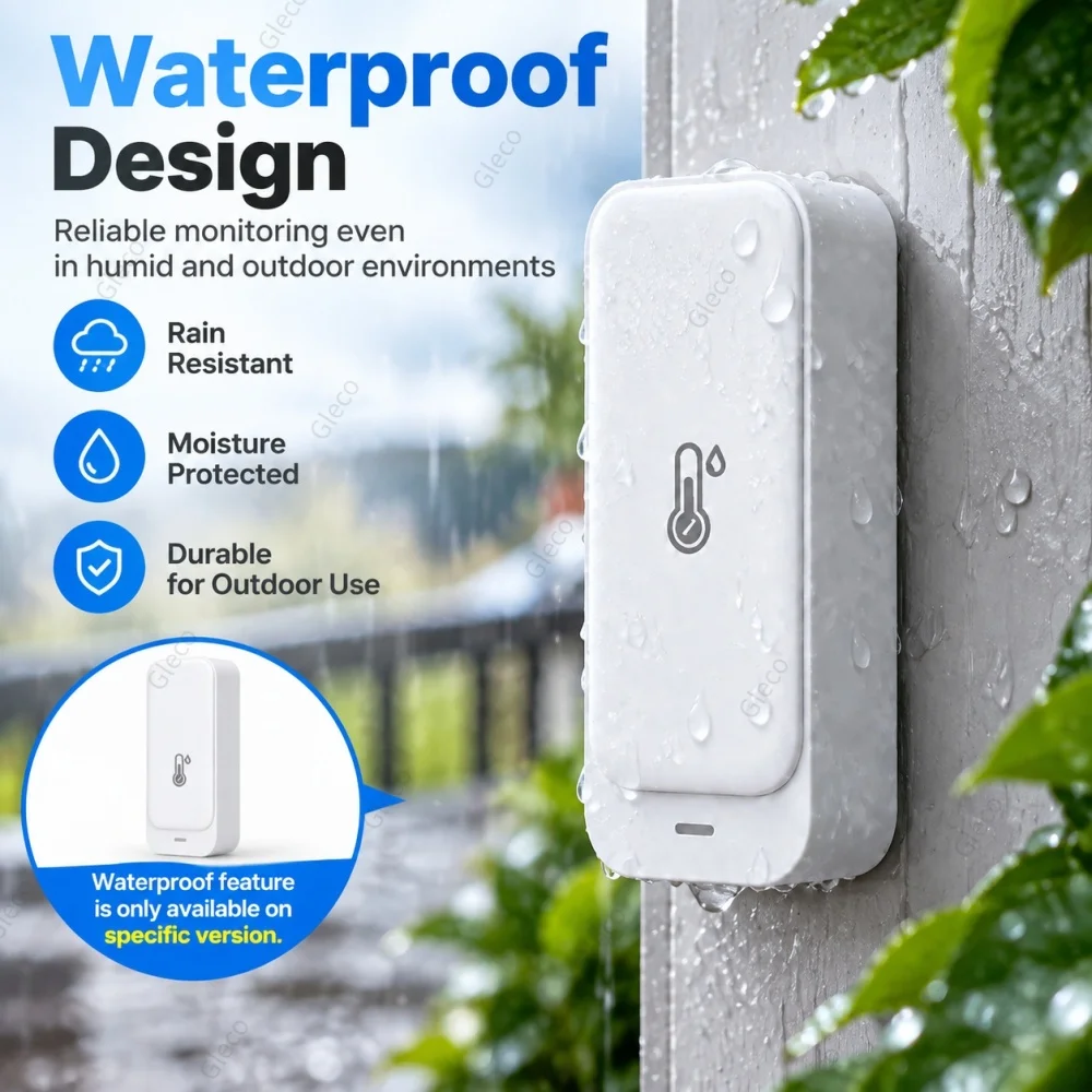 Zigbee TUYA Waterproof Temperature Humidity Sensor Indoor Outdoor Thermometer Hygrometer Smart Home Automation For Alexa Google