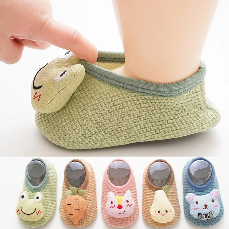 Baby Socks Anti Slip Cartoon Indoor Walking Shoes Children's Soft Sole Early Education Spring Socks m