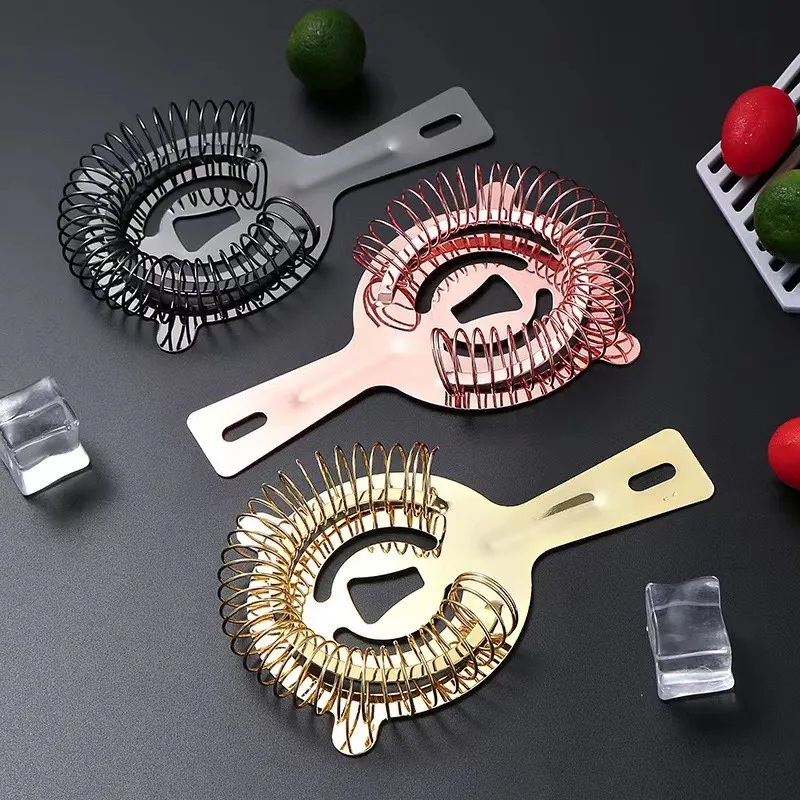 Stainless Steel Cocktail Shaker Bar Ice Strainer Wire Mixed Drink Bartender Professional Tool Bar Accessories