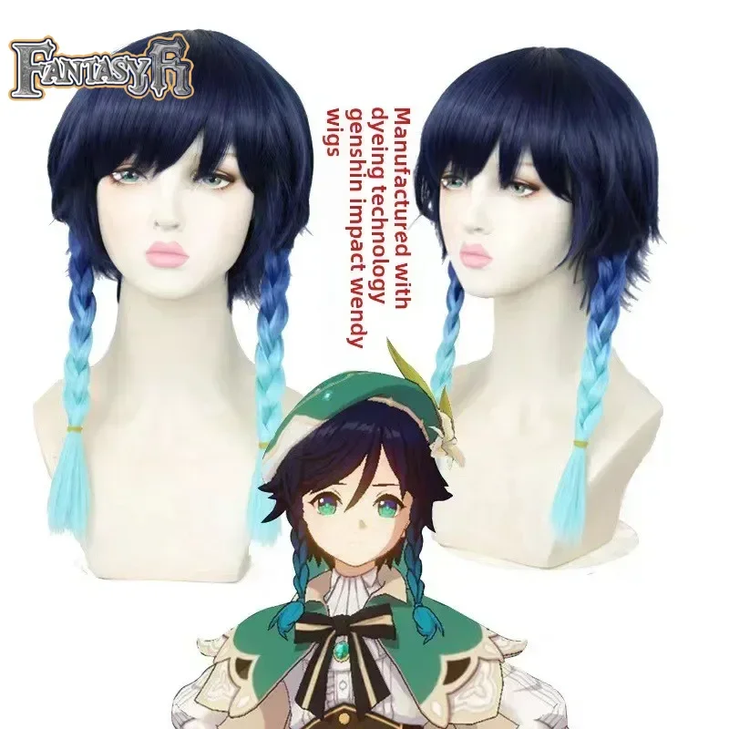 Game Genshin Impact Game Venti Barbatos Cosplay Costume Uniform Wig Halloween For Women Carnival Party Costume Comic Con