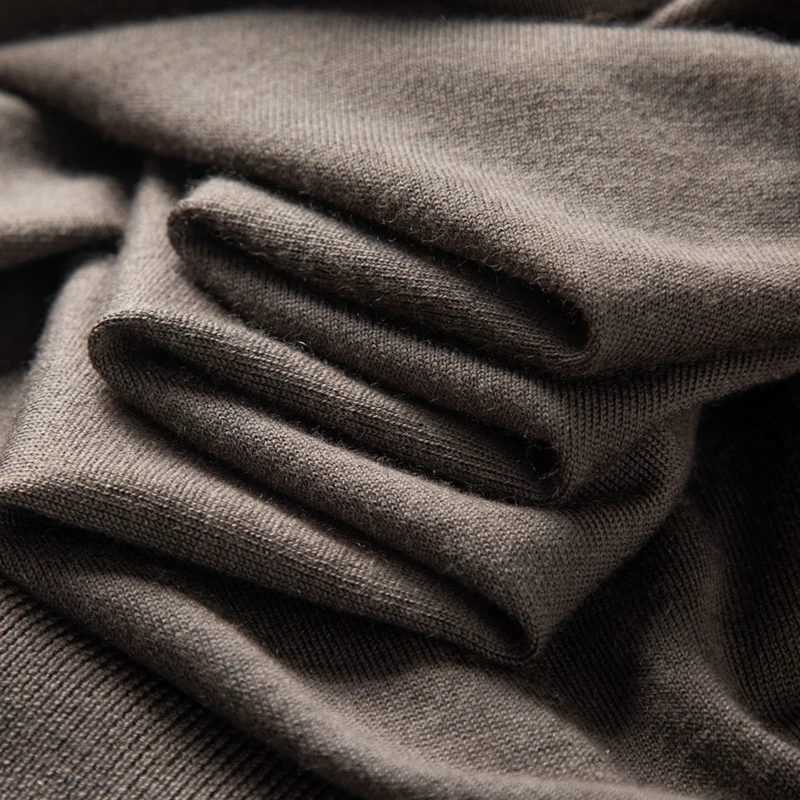 Men's 100% Cashmere Sweater Business Casual Knit Pullover High-Quality Luxury Seagull Collar Long-Sleeved Top Jumper Blouse