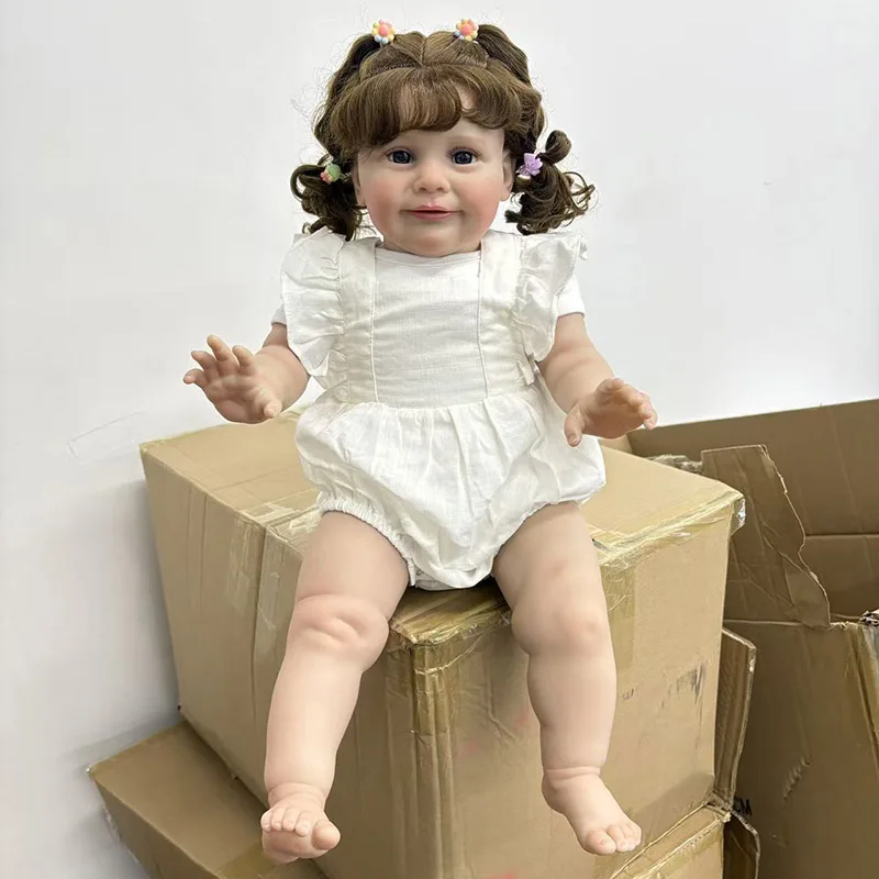 

26-дюймовая кукла реборн Big Toddler Girl Zoe Real Looking Baby Dolls с 3D-кожей Видимые вены ручной работы muñecas reborn Real