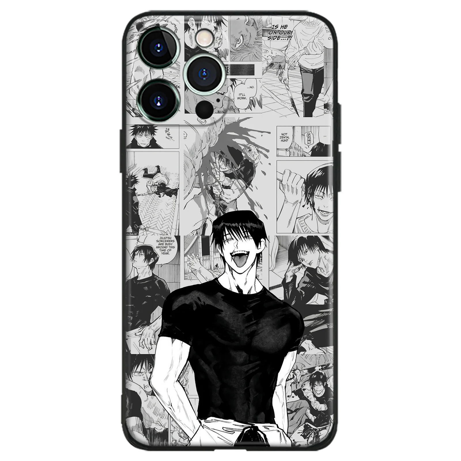 Toji Fushiguro Anime Protective Shell Soft Silicone Phone Case for iPhone 16 15 14 11 Pro Max 7 8 15 16 Plus 12 13 Mini Xs