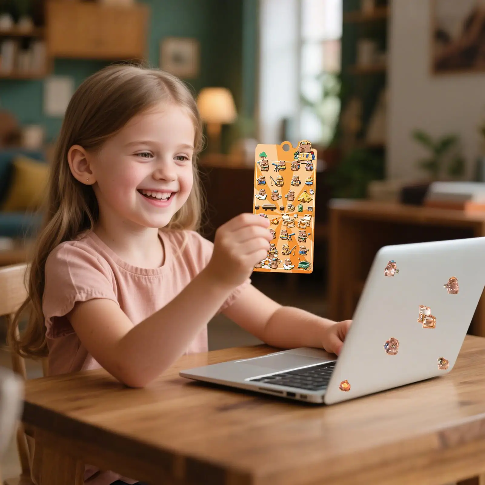 

Kids Stickers Japanese Style Capybara Decals Sticker Sheets For Phone Case Party Birthday Classroom Activity Reward Prizes