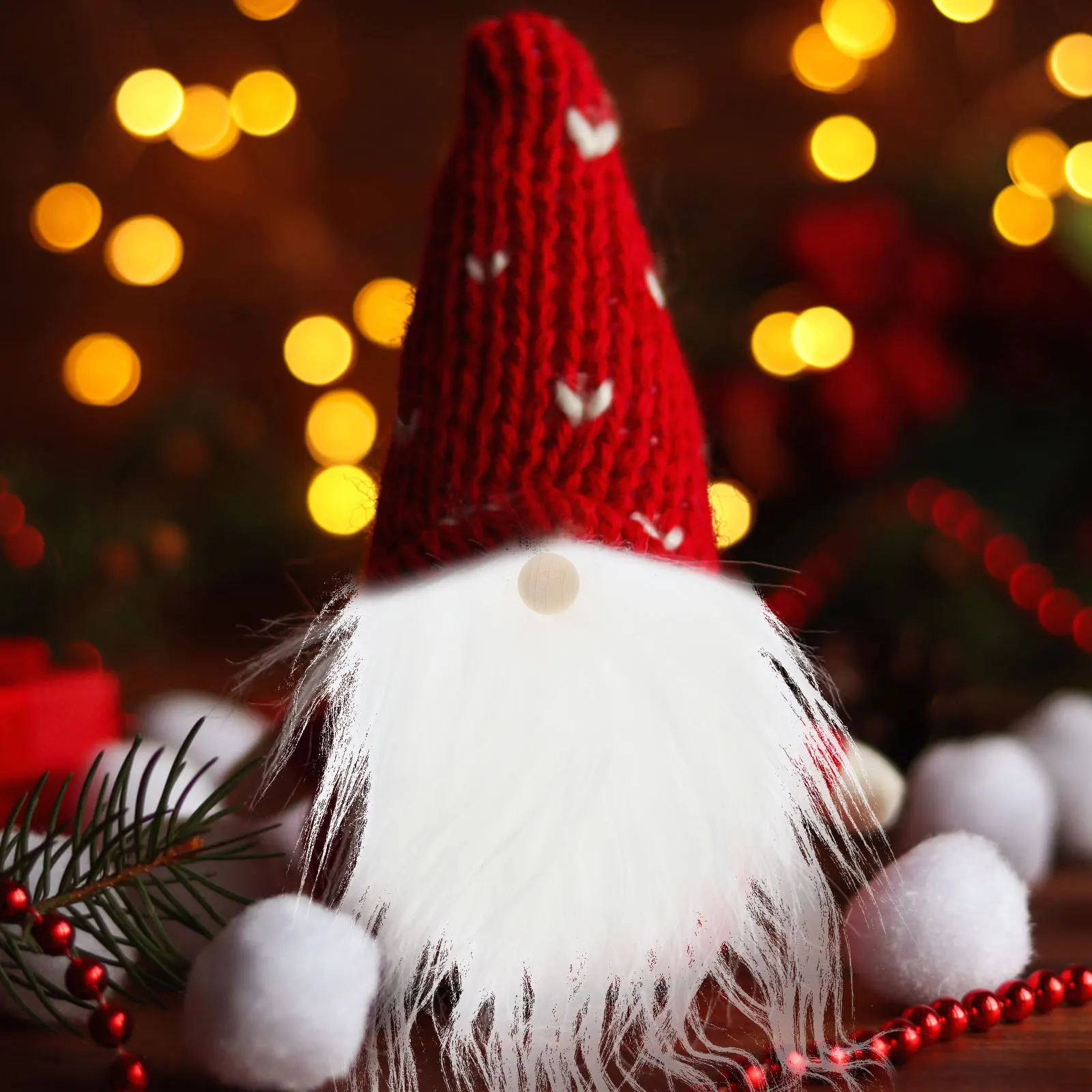 

DIY Gnome Beard H made Materials Christmas Party Decoration Dwarfs Craft Fake Wood Supplies Unfinished Balls Gnome Making Resin