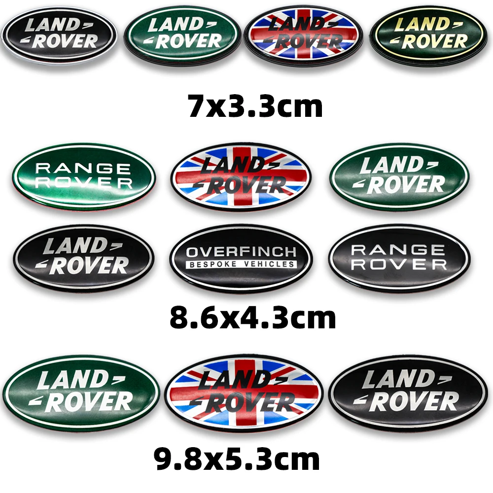 8.6cm Car Front Grille Trunk Badge Sticker Body Sticker For Land Rover Range Rover Evoque Discovery 3 4 Defender 4 Car Styling