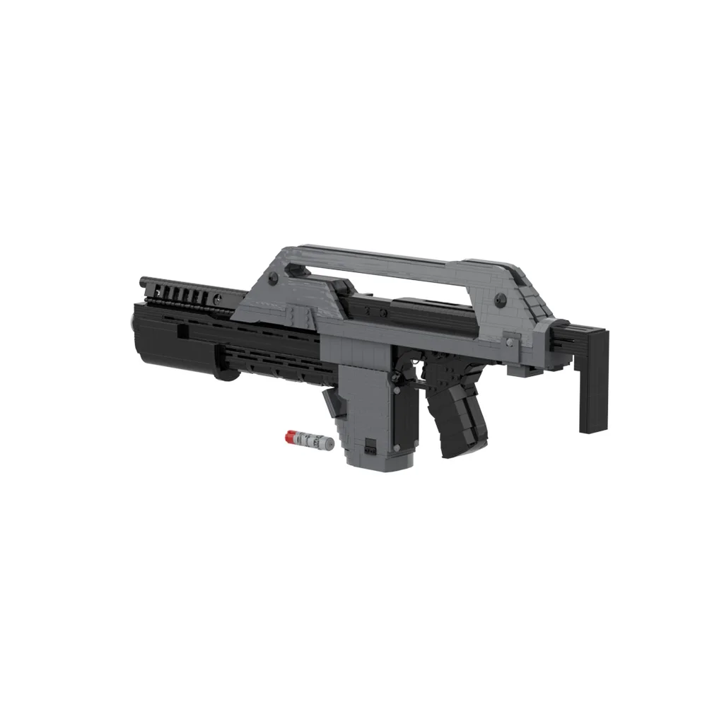 MOC Aliens M41A Pulse Rifle 1:1 نموذج الطوب المقلد #5