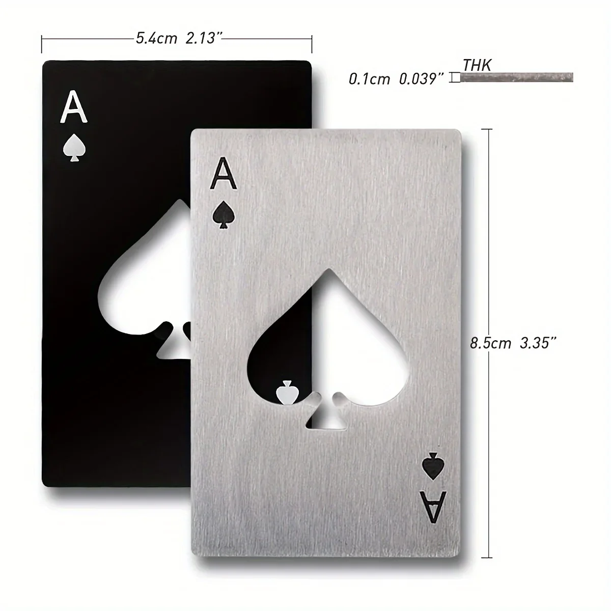 20pcs Poker Card Bottle Opener Ace of Spades Bottle Opener for Wallet and Pocket Metal Beer Opener Wedding Favors for Guests