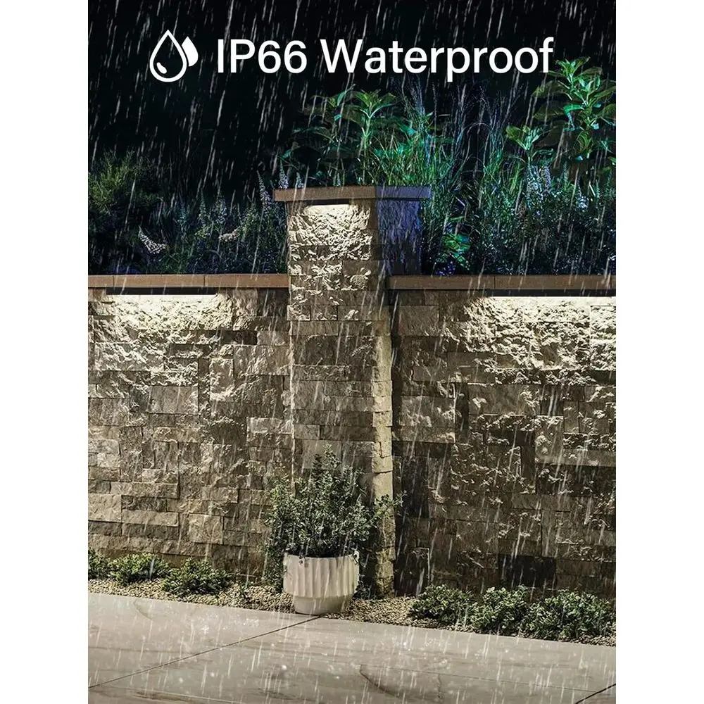 7 مصابيح LED صلبة، 12 فولت خارجية مقاومة للماء، 3000 كلفن أبيض ناعم، 12 عبوة مع موصلات #3